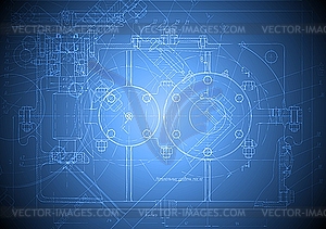 Hi-tech engineering drawing - vector image