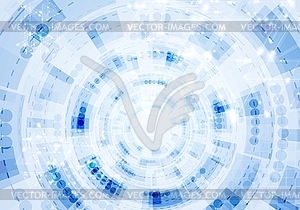 Tech blue gear drawing background - vector EPS clipart