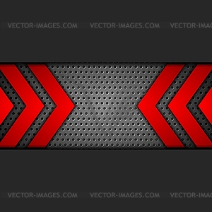 Metal tech perforated background - vector image