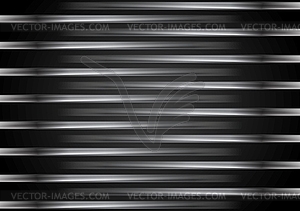 Black metallic striped design - vector clip art