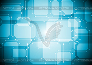 Abstract blue tech background - vector image