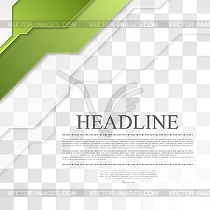 Bright green tech corporate geometric background - vector image