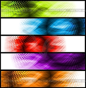 Vibrant abstract banners - vector clipart