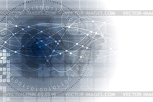 Абстрактный синий фон технологии - изображение в векторе