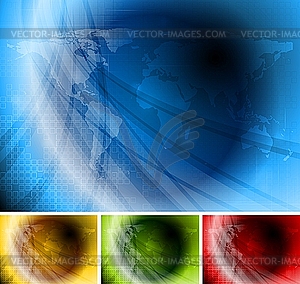 Hi-tech bright backgrounds  - vector image