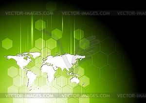 Bright green technology background - vector clipart