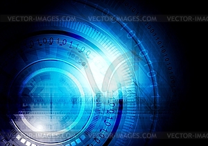 Dark blue technology background - royalty-free vector image