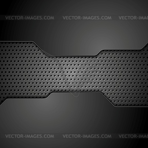 Metal perforated texture technology background - vector clipart