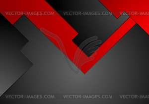 Черный красный геометрический контраст технологии фон - изображение в векторном виде