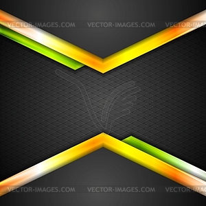 Abstract technology background with orange arrows - vector clip art