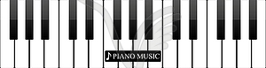 Piano keys abstract musical background - vector image