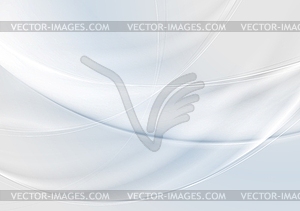 Abstract grey pearl and blue waves background - vector clip art