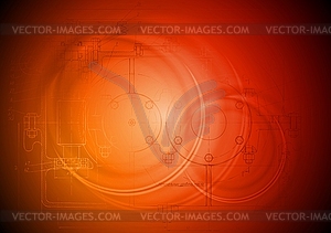 Hi-tech engineering drawing - vector clipart / vector image