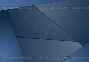 Dark blue corporate material tech background - royalty-free vector image