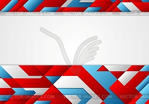 Abstract blue and red tech corporate design - vector image