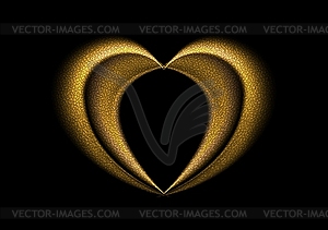 Smooth blurred golden heart background - vector EPS clipart