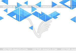 Синие треугольники абстрактный геометрический дизайн - рисунок в векторном формате