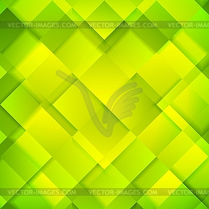 Abstract bright green squares background - vector image