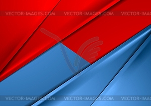Abstract red and blue smooth contrast background - vector clipart