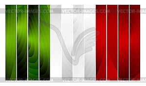 Wooden Italian flag - vector image