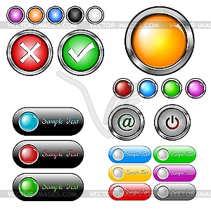 Buttons collection - vector clip art