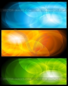 Elegant vibrant banners - vector image