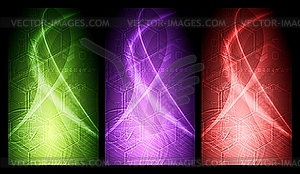 Vibrant banners collection - vector clipart