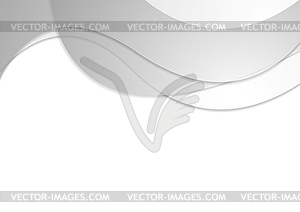 Grey corporate wavy abstract background - vector image