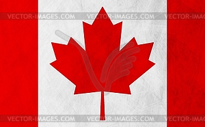 Canadian grunge flag background - vector clipart