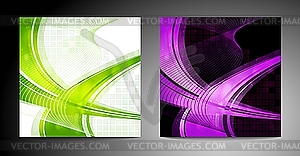 Two wavy backgrounds - vector clipart