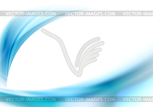 Bright blue white wavy background - vector image