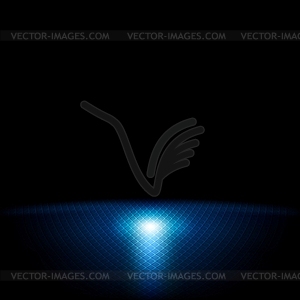 Dark blue abstract tech background - vector clipart
