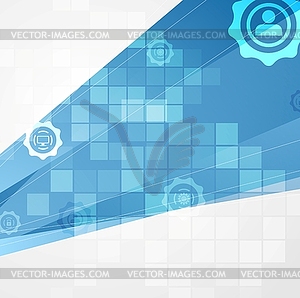 Abstract blue tech communication background - royalty-free vector clipart