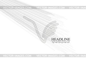 Abstract tech grey lines background - vector clipart