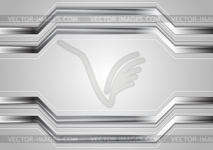 Minimal abstract technology metallic background - vector clipart