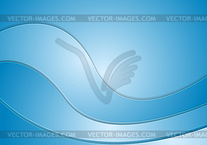 Abstract blue corporate wavy background - royalty-free vector image