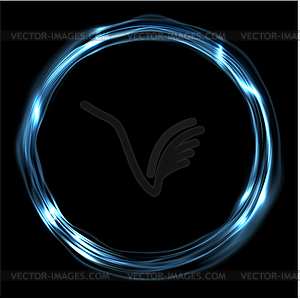 Blue glossy iridescent ring circle - vector clipart