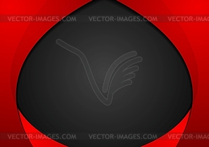 Abstract contrast red black wavy corporate - vector image