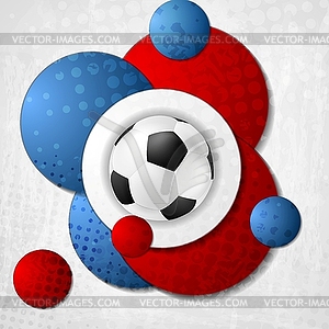 European Football Championship in France design - vector image