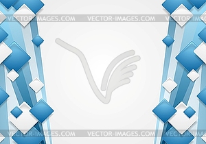 Abstract blue tech corporate background - vector clip art