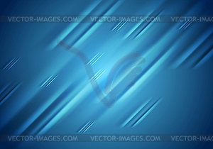 Tech blue diagonal stripes abstract background - vector image