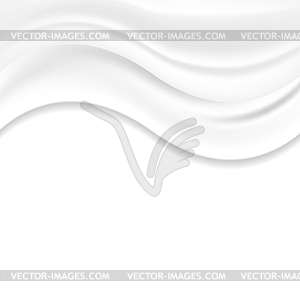 White pearl wavy silk abstract background - royalty-free vector image