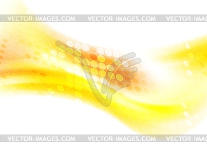 Abstract flowing yellow wavy graphic design - vector clipart