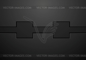 Abstract black technology concept design - vector clipart / vector image