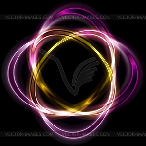 Bright violet and orange shapes - vector EPS clipart