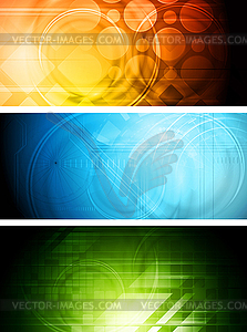 Technical banners - vector clip art