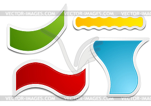 Bright stickers labels set - vector clip art