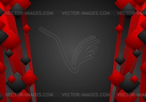 Abstract dark red tech corporate background - vector image
