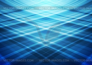 Blue wavy lines abstract background - vector clipart