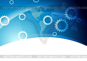 Bright blue technology background - vector clipart